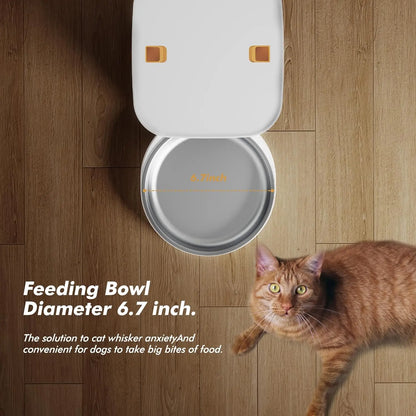 Nityers 8L Automatic Cat Feeder With Key Control Voice Recorder