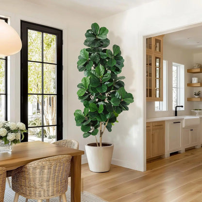 HiMISSCN Fiddle Leaf Fig Tree Artificial In Planter Pot