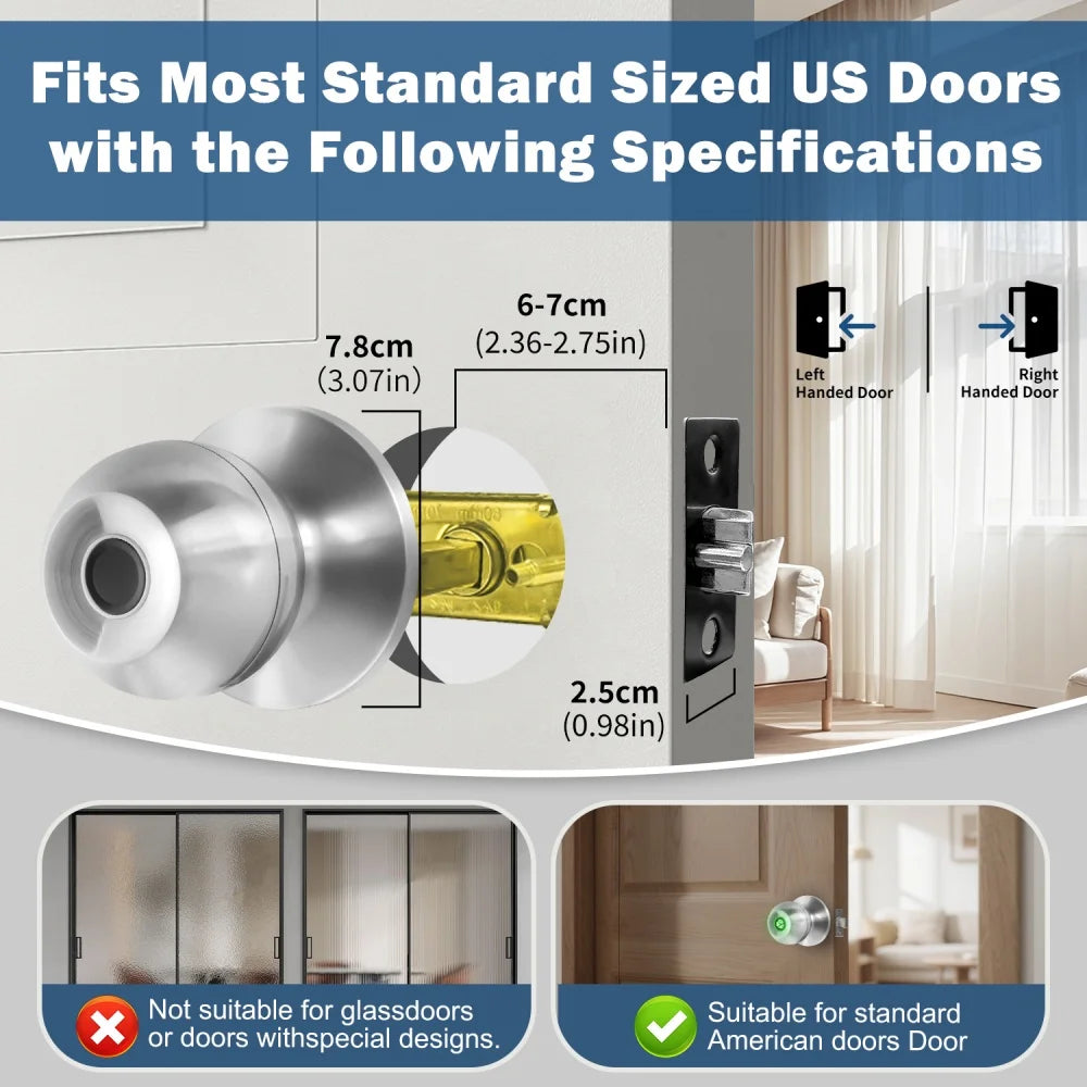 YFK Tuya Smart Life Fingerprint Door Lock Keyless Entry Bluetooth