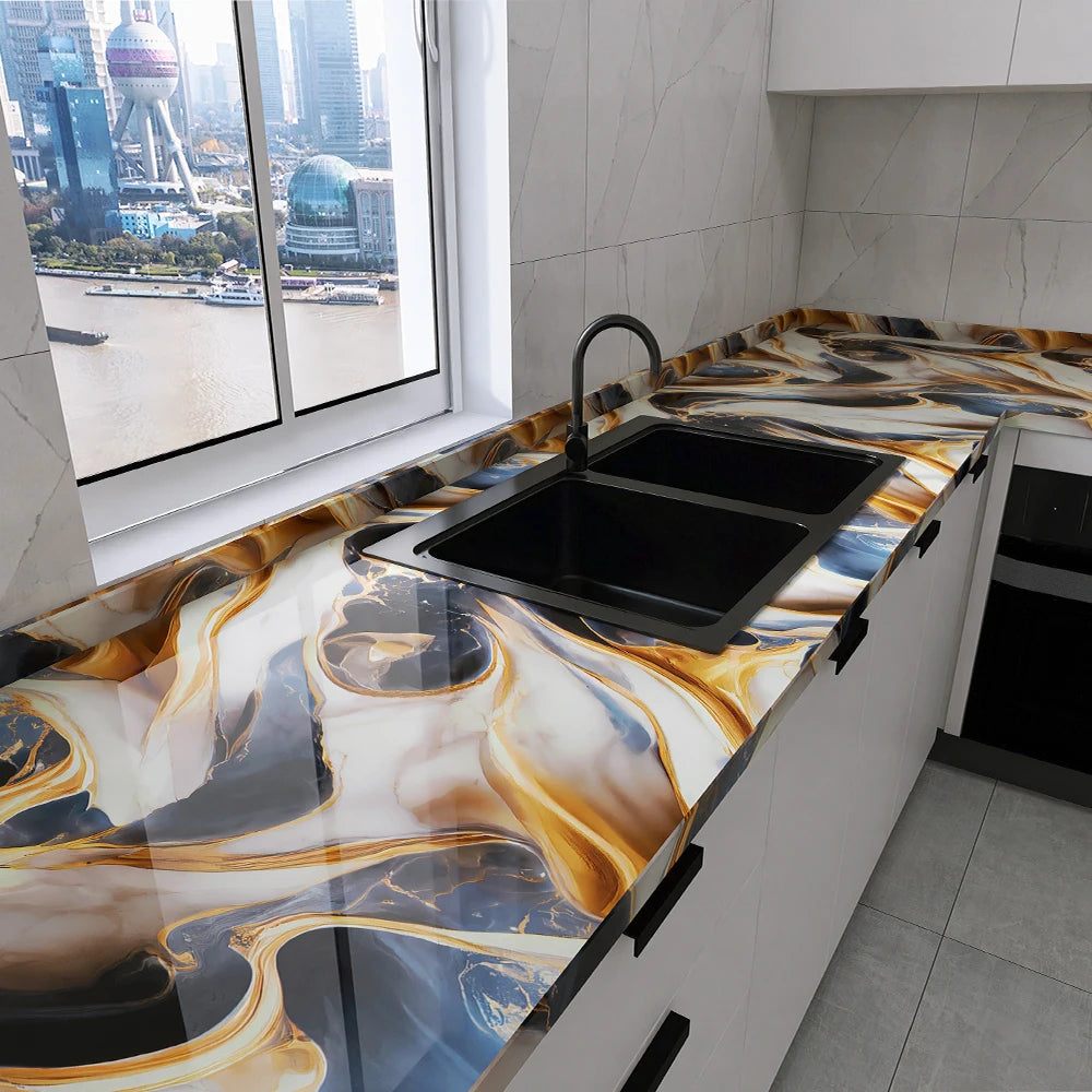 Peel And Stick PVC Vinyl Wallpaper For Kitchen Moisture Resistant