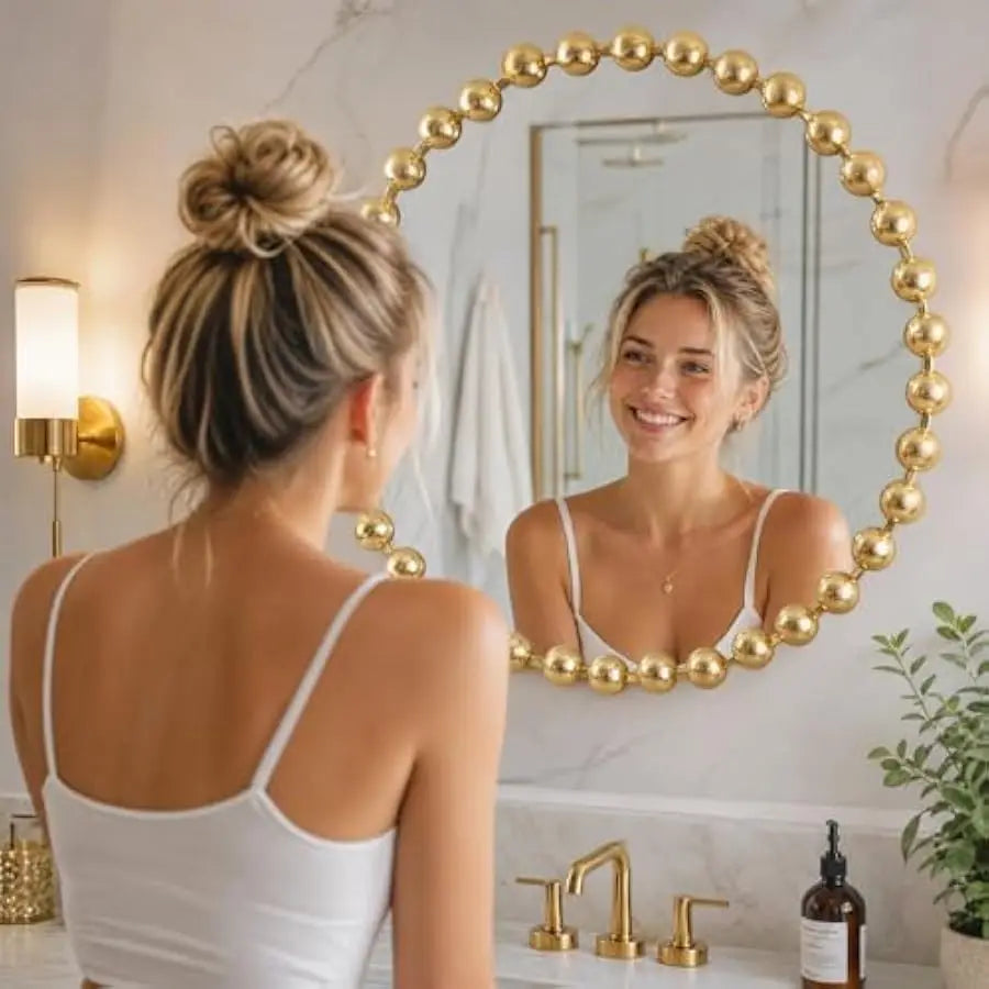 Madison Park Round Gold Mirror Wall Decor Metal Frame