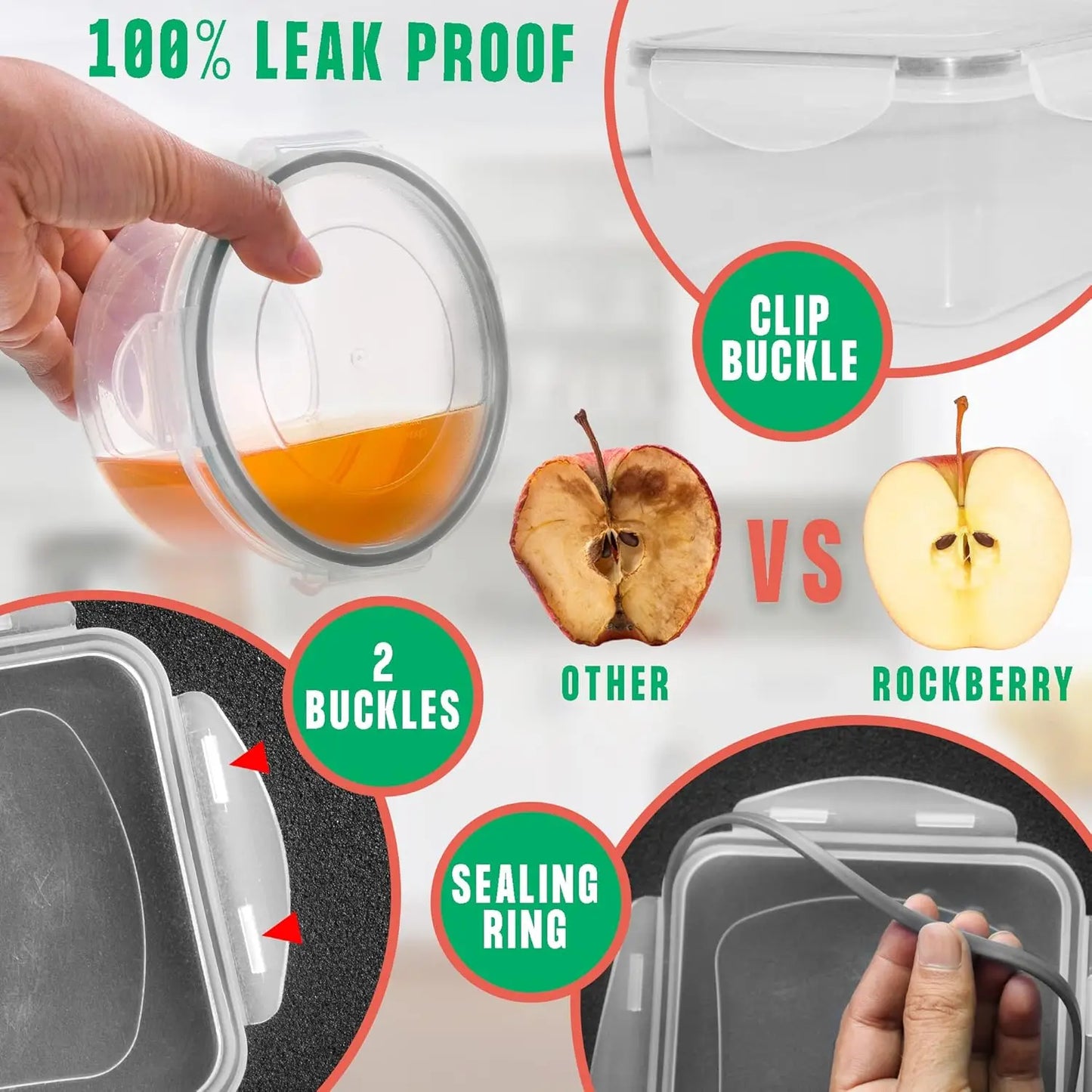 50-Piece Airtight Food Storage Containers Set BPA Free Microwave Safe