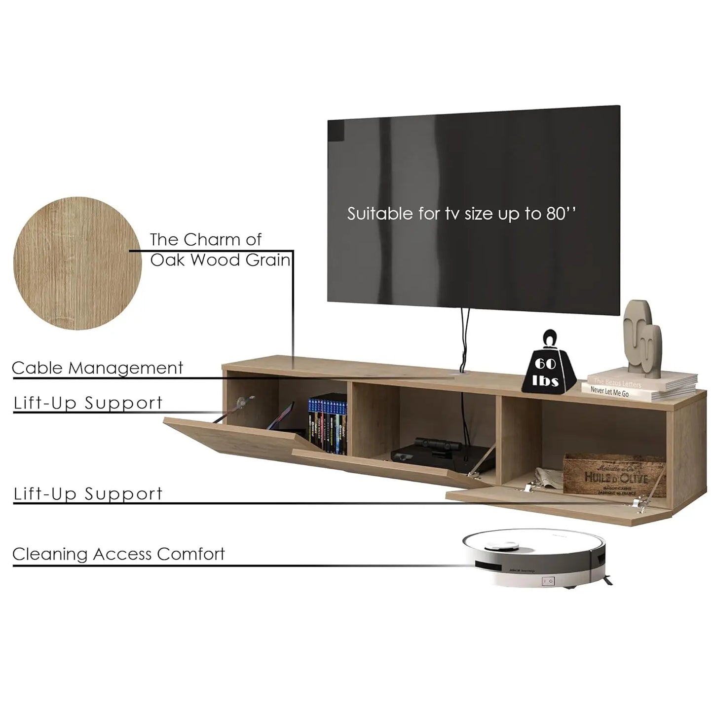 Atelier Mobili Floating TV Stand Wall Mounted