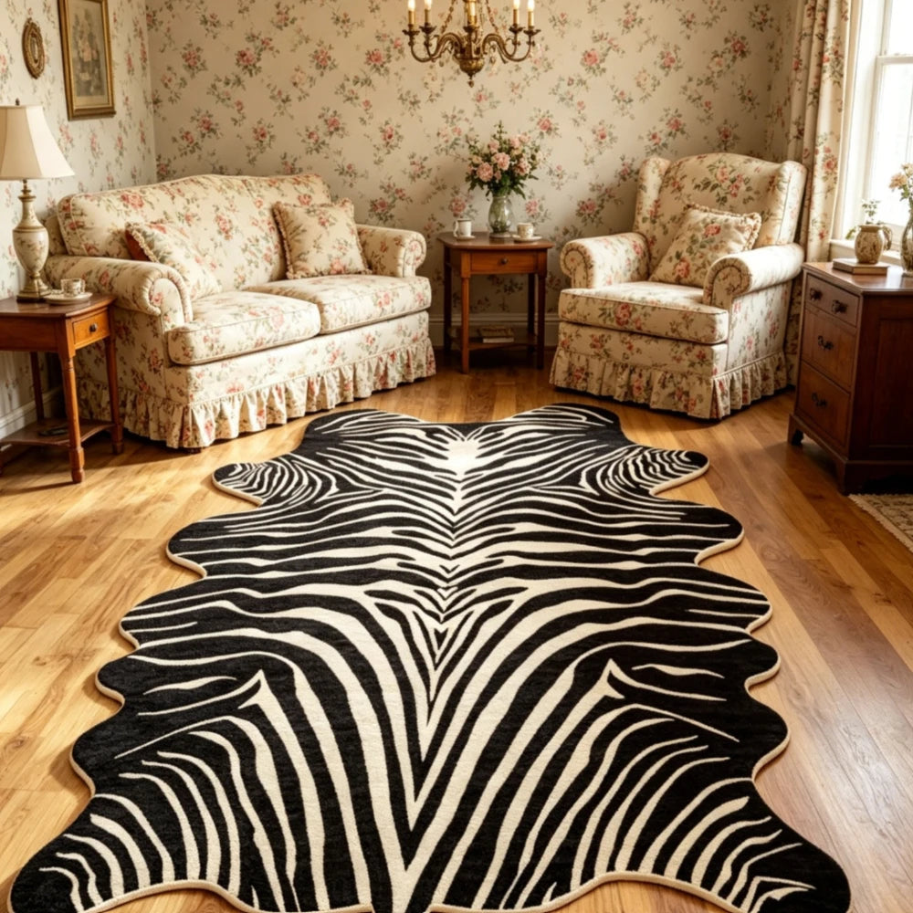 Velvet Area Rug With Anti Slip Rubber Backing, Machine Washable