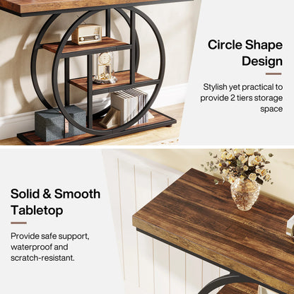 Tribesigns 4-Tier Console Table Industrial Entryway And Living Room
