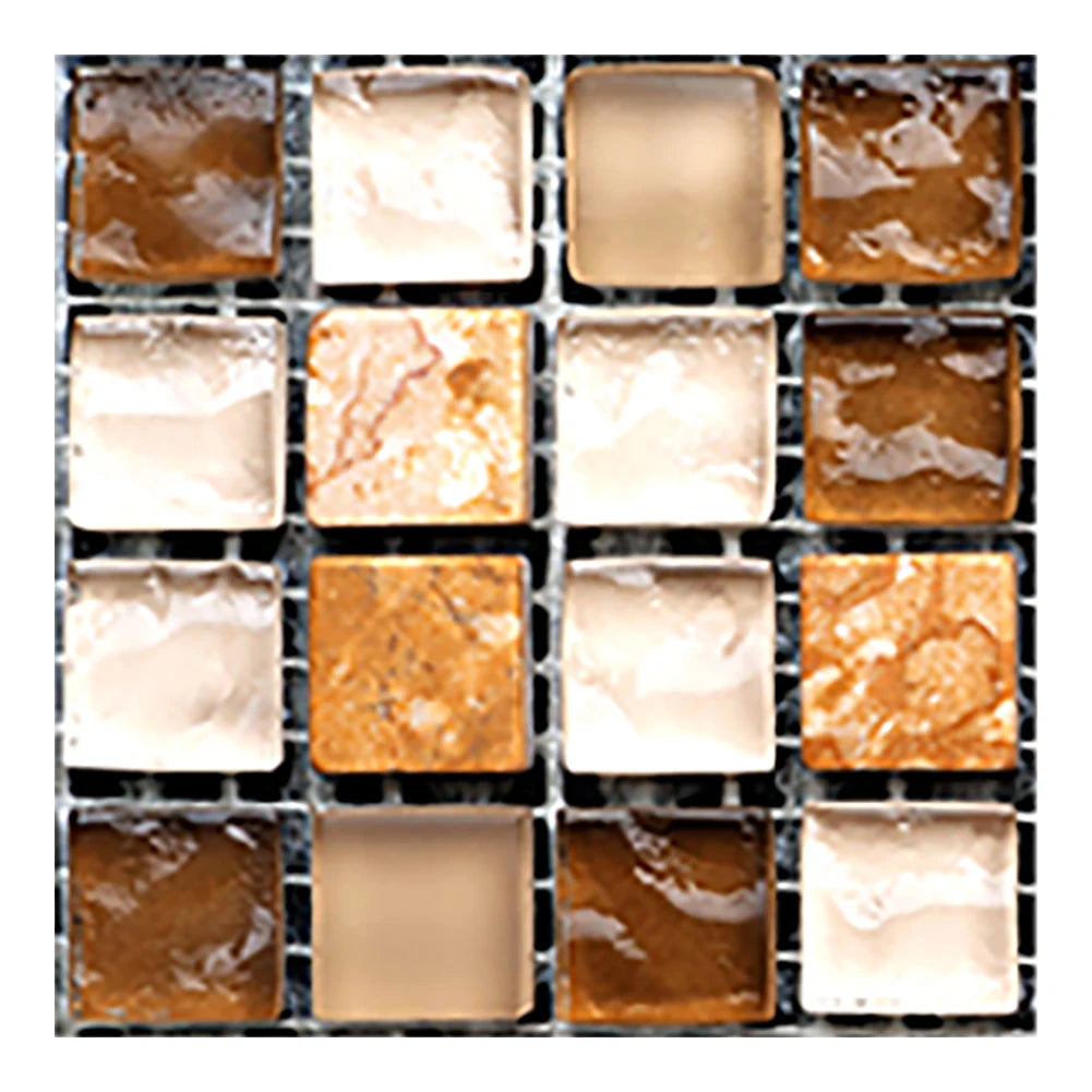 Alloet Vintage Mosaic Tile Sticker 10pcs Self Adhesive Wall Decals