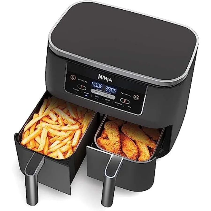 XMSJ 6 In 1 Dual Zone Air Fryer With Two Independent Baskets