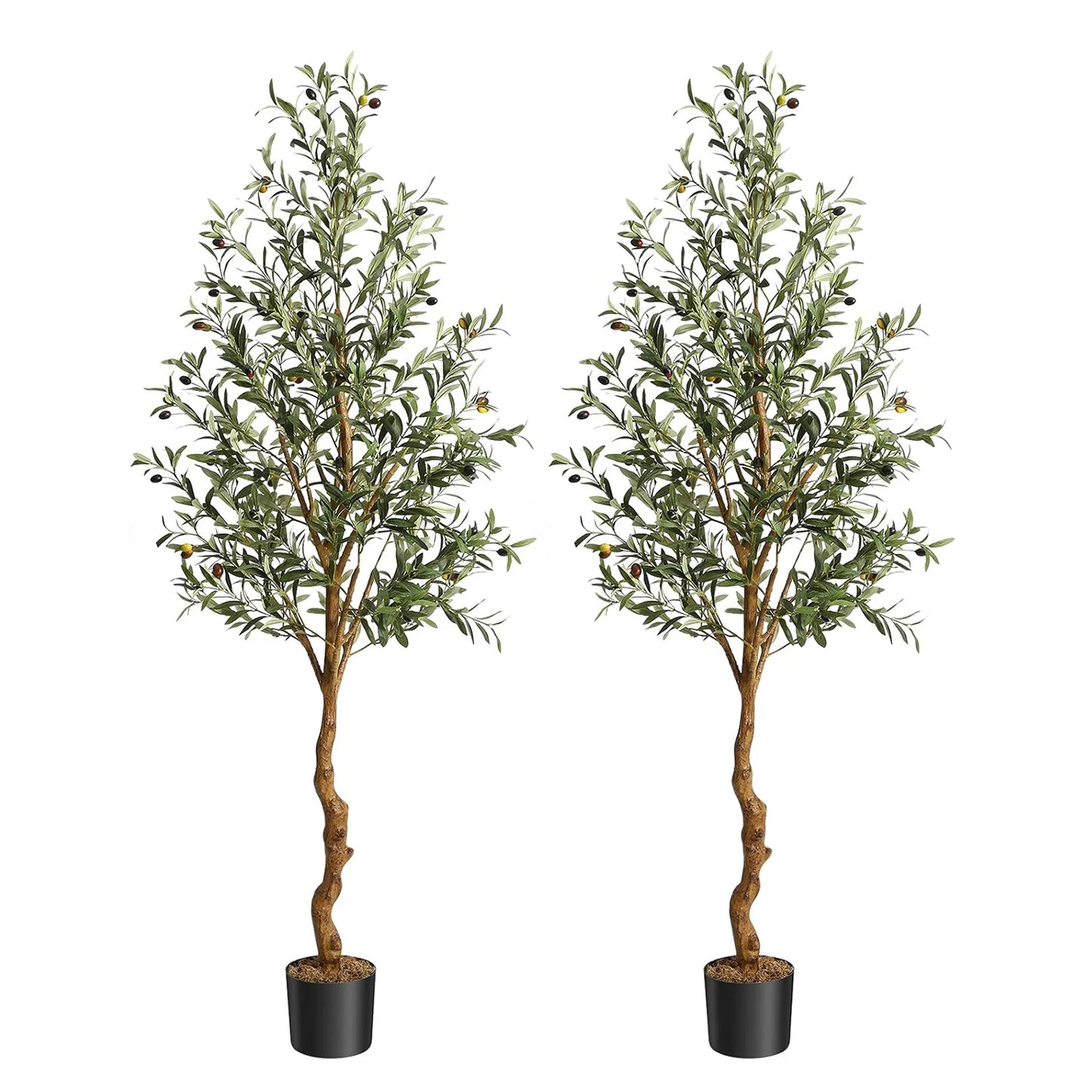 HiMISS Artificial Olive Tree Realistic Faux Indoor Plant in Pot