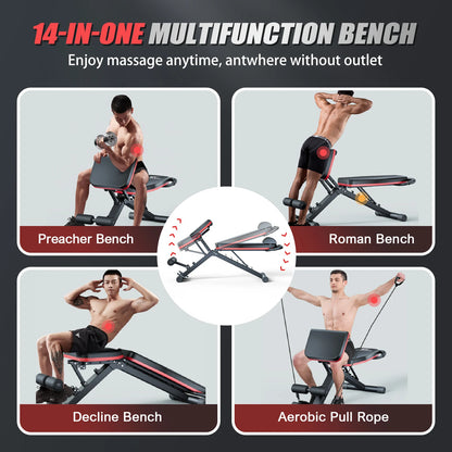 Foldable Dumbbell Bench 14-In-1 Multi-Functional For Full Body Workout