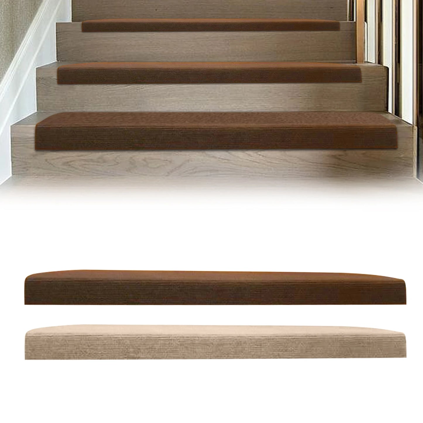 NONECN Stair Treads Indoor Non Slip Mats Set of 13