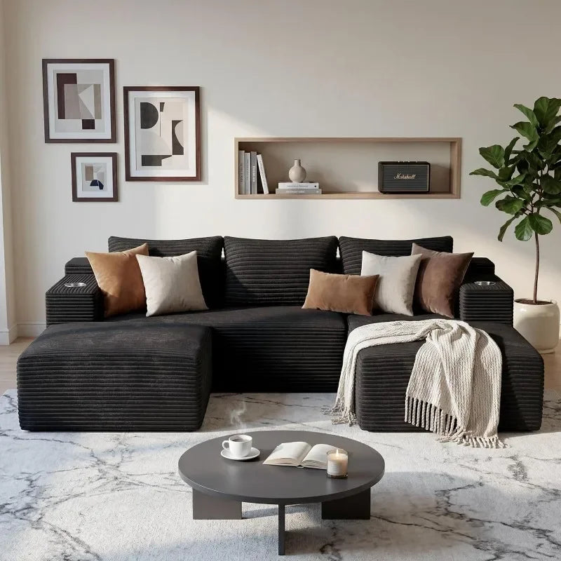 Realbear Modular Cloud Sectional Sofa With L Shaped Chaise