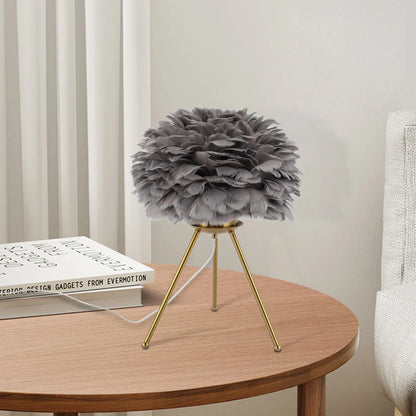 Feather Desk Lamp Tripod for Study and Living Spaces