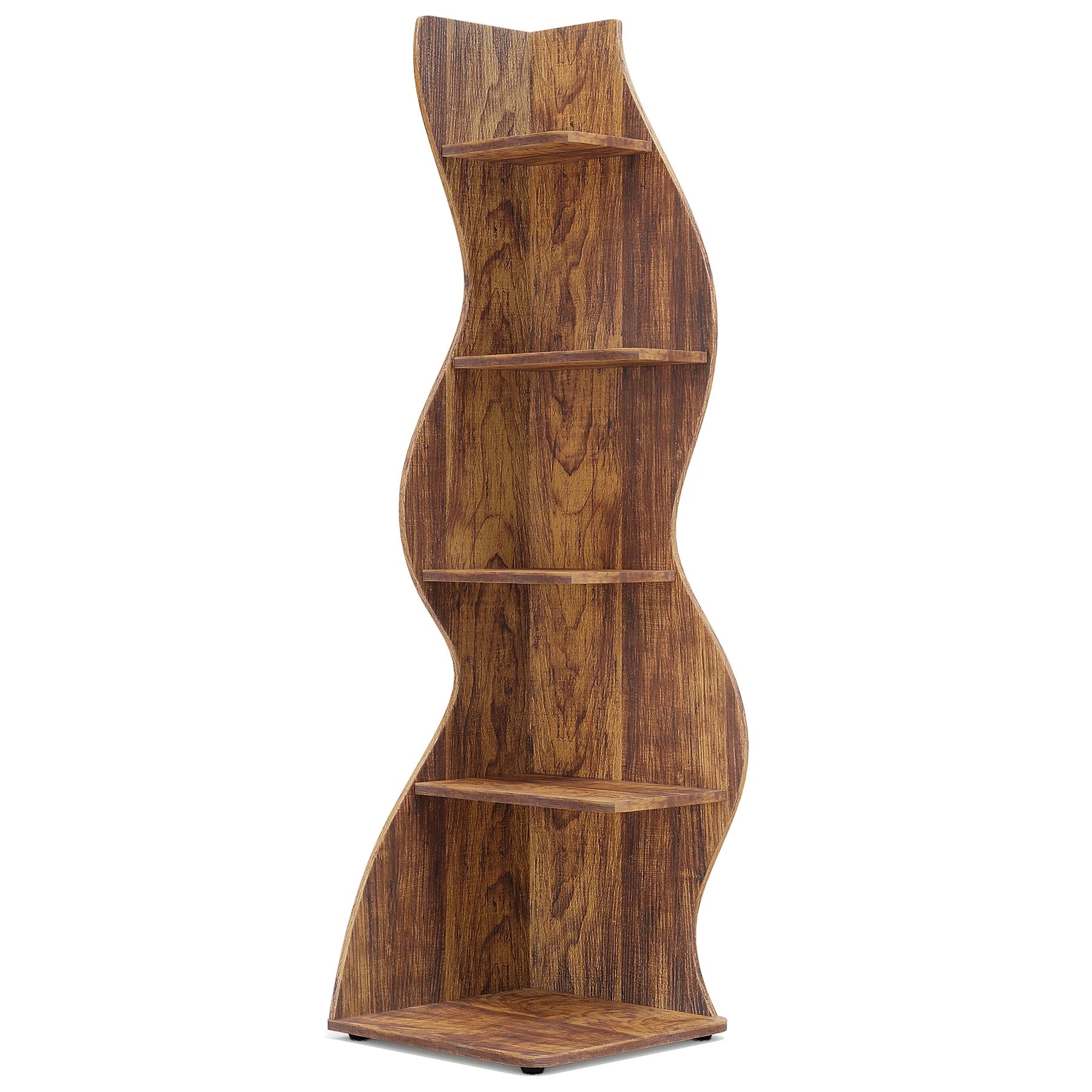 Tribesigns 5-Tier Corner Shelf Wall Bookcase and Plant Stand
