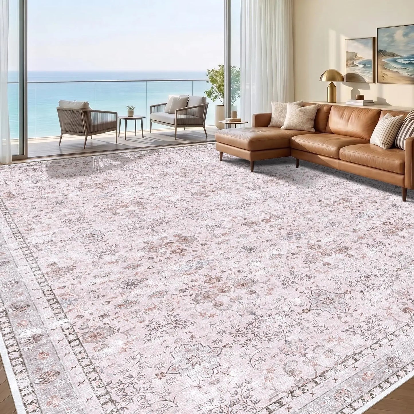 Ultra Soft Washable Area Rugs Non Slip Backing Stain Resistant