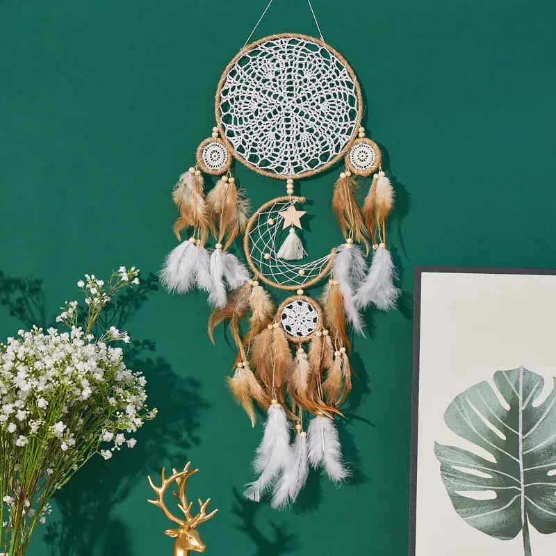 Handcrafted Dream Catcher Wall Decor Moon Dream Chaser Bohemian