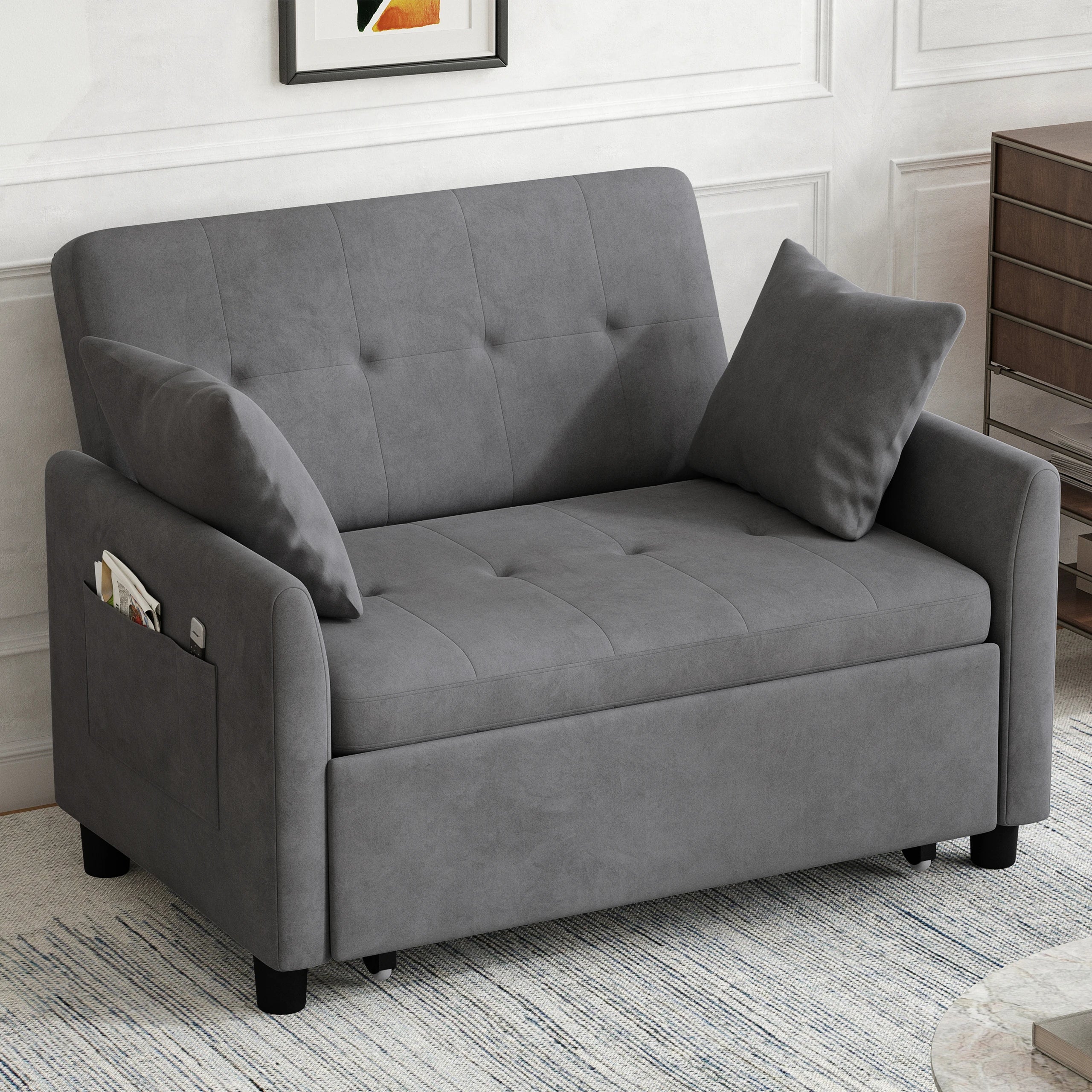 Someet Convertible Sleeper Chair Bed With USB Port