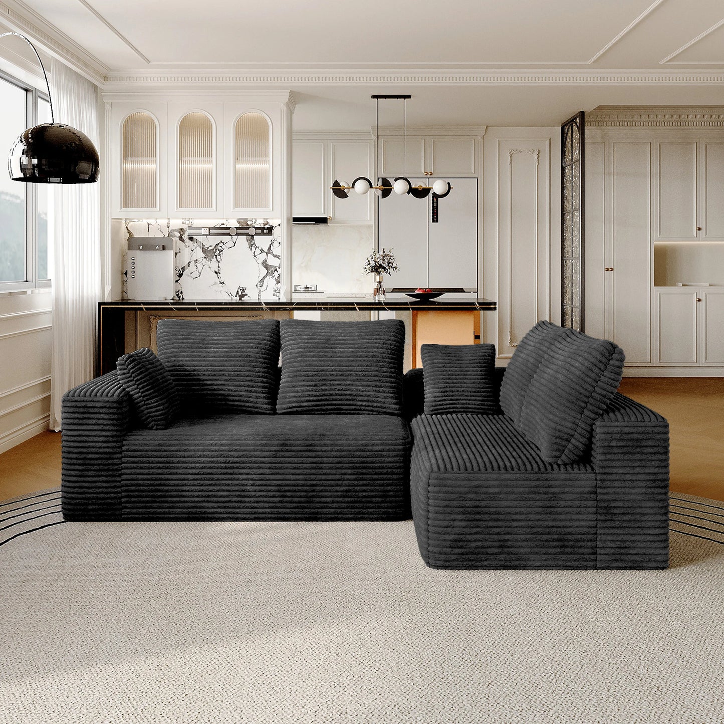 Sdorens L Shaped Cloud Sectional Sofa Modern Modular Couch