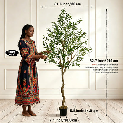 Olitree Artificial Olive Tree With Planter Pot And Realistic Foliage