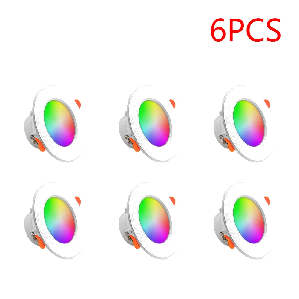 APWIKOGER Smart LED Downlight 10W RGB CCT Bluetooth Ceiling Lamp