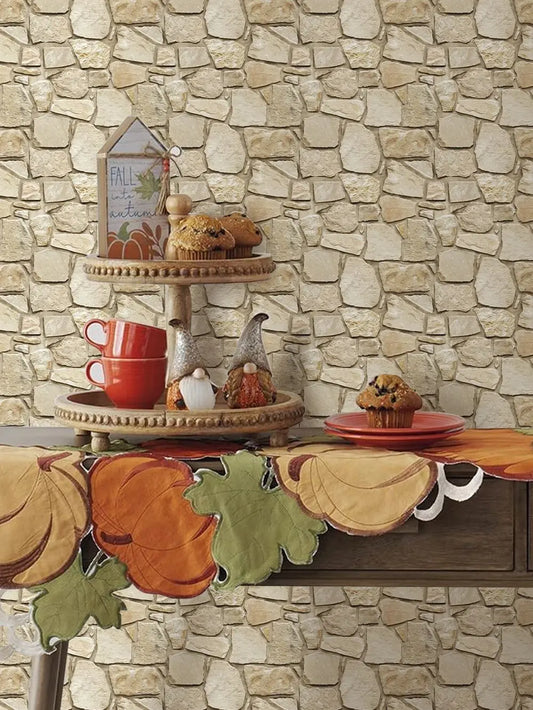 COMSTICKC CN 3D PVC Faux Stone Waterproof Wall Panels