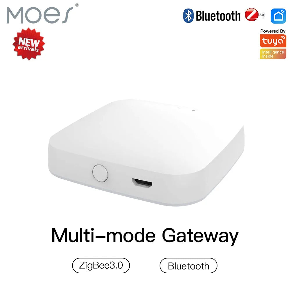 MOES Multi Mode Smart Gateway ZigBee WiFi Bluetooth Mesh Hub Tuya Alexa