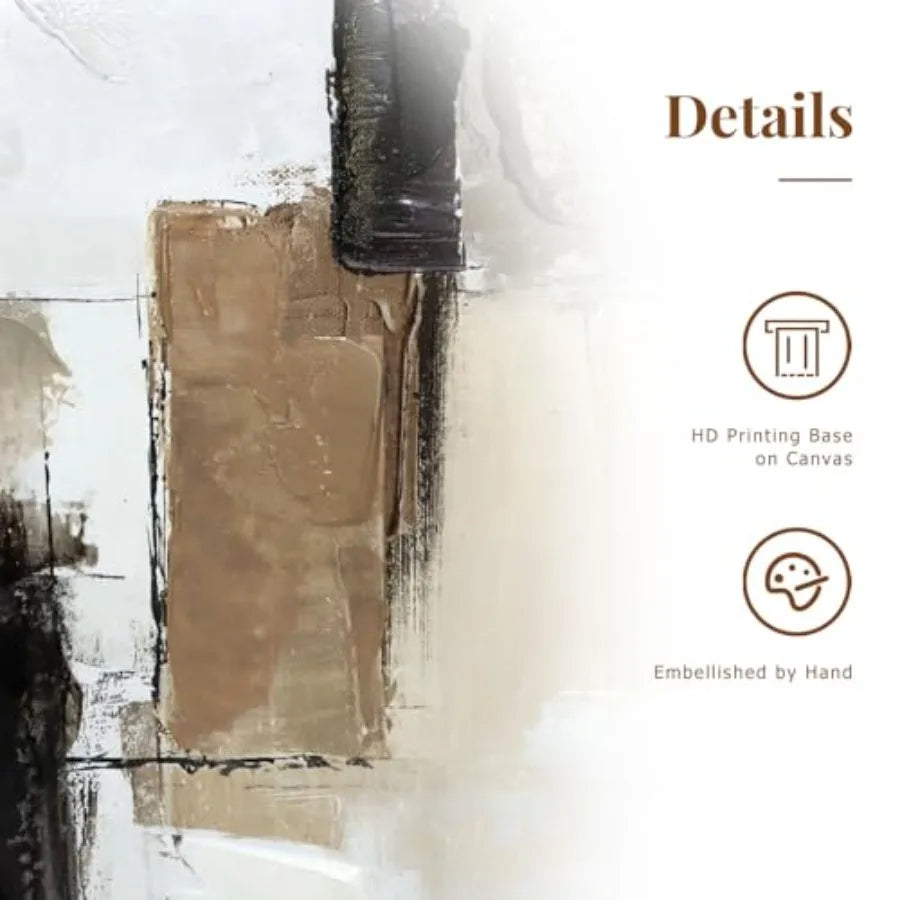 Modern Abstract Wall Art Set of 2 Framed Prints Decor