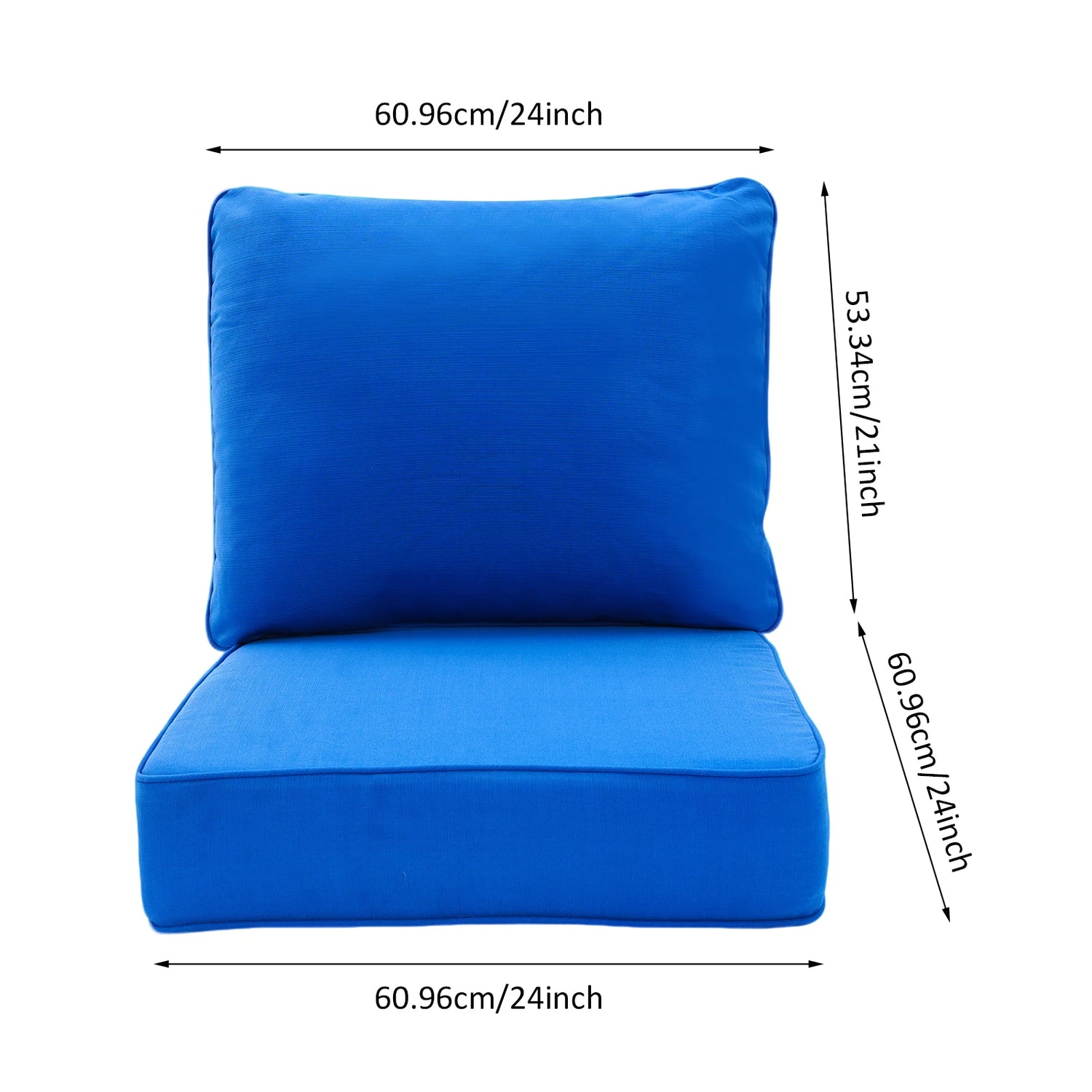 Outdoor Deep Seat Cushion Set With Removable Covers
