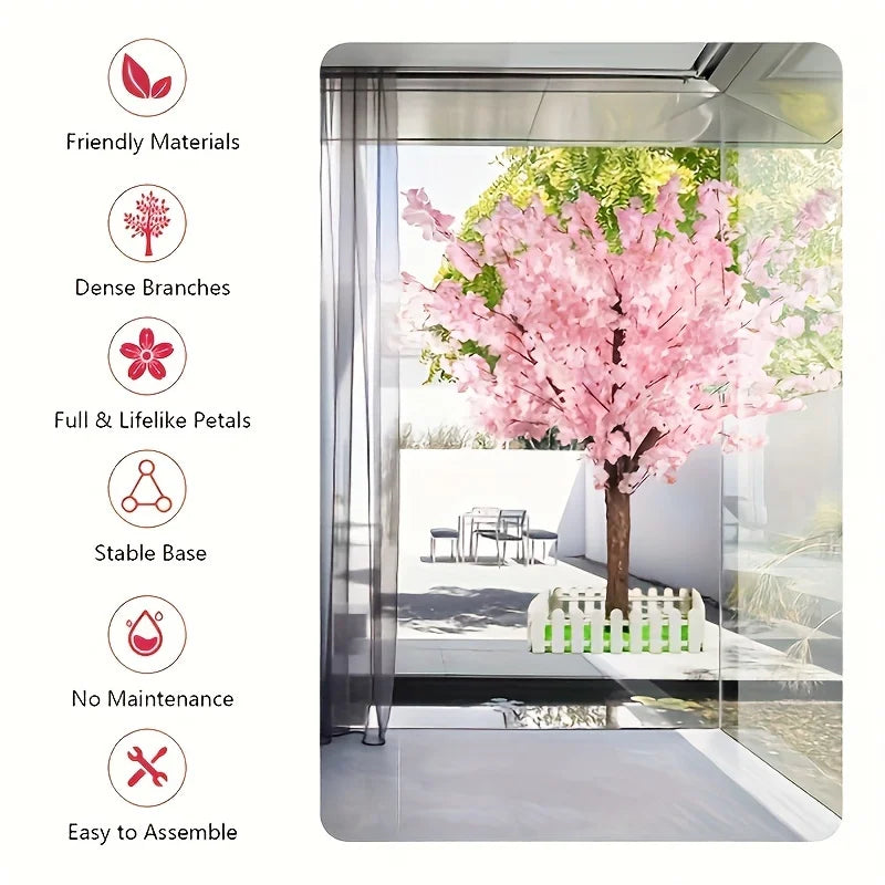NONECN Artificial Cherry Trees Indoor Decor Blossoms