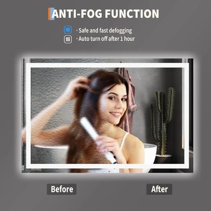 TWISTER.CK LED Bathroom Mirror With Memory Anti Fog Dimmable
