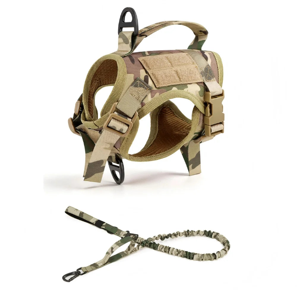 Tactical Cat Harness Adjustable And Leash Set Escape Proof Soft Mesh With Handle