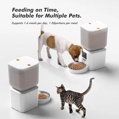 Nityers 8L Automatic Cat Feeder With Key Control Voice Recorder