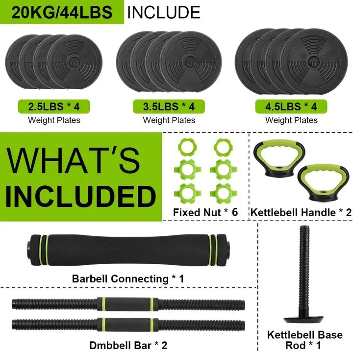 TWISTER.CK Adjustable Dumbbells 4 In 1 Free Weight Set