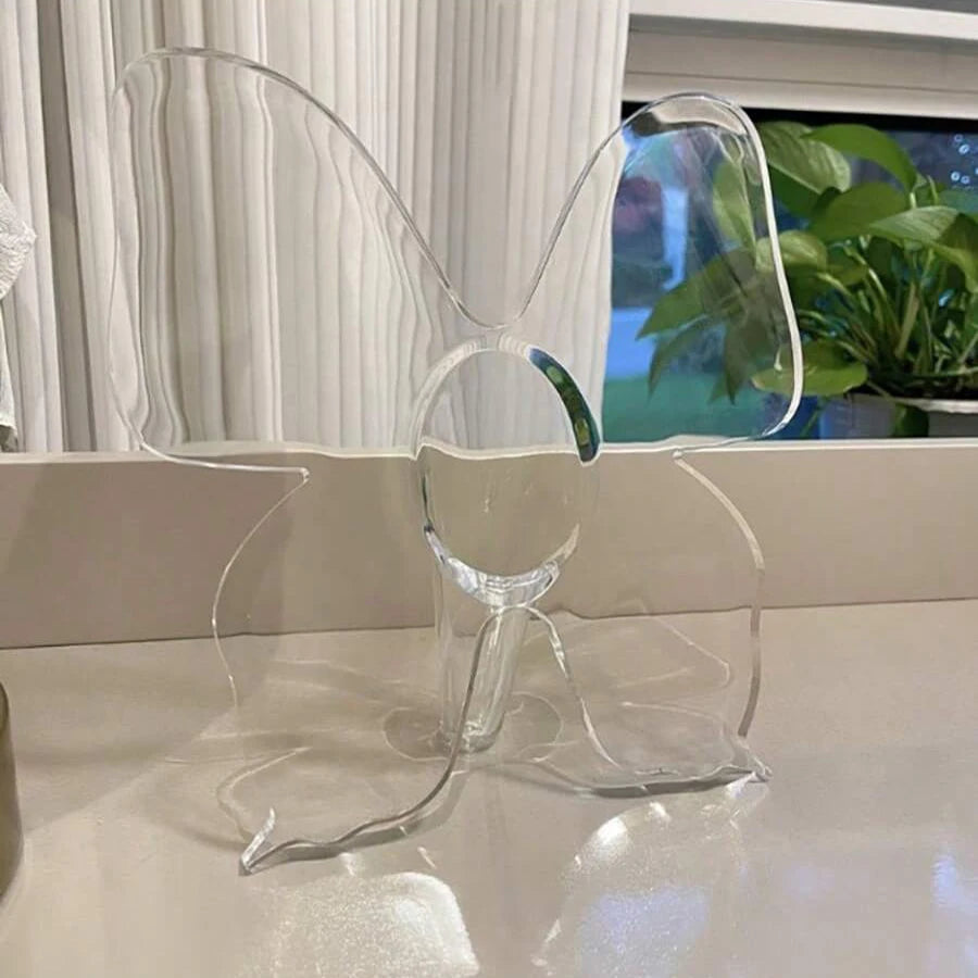 Clear Acrylic Frame Flower Vase For Modern Home Decor