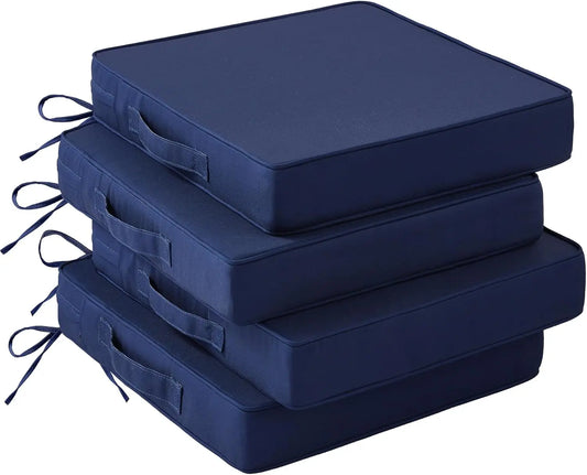 Outdoor Chair Cushions Set Of 4 Waterproof With Ties