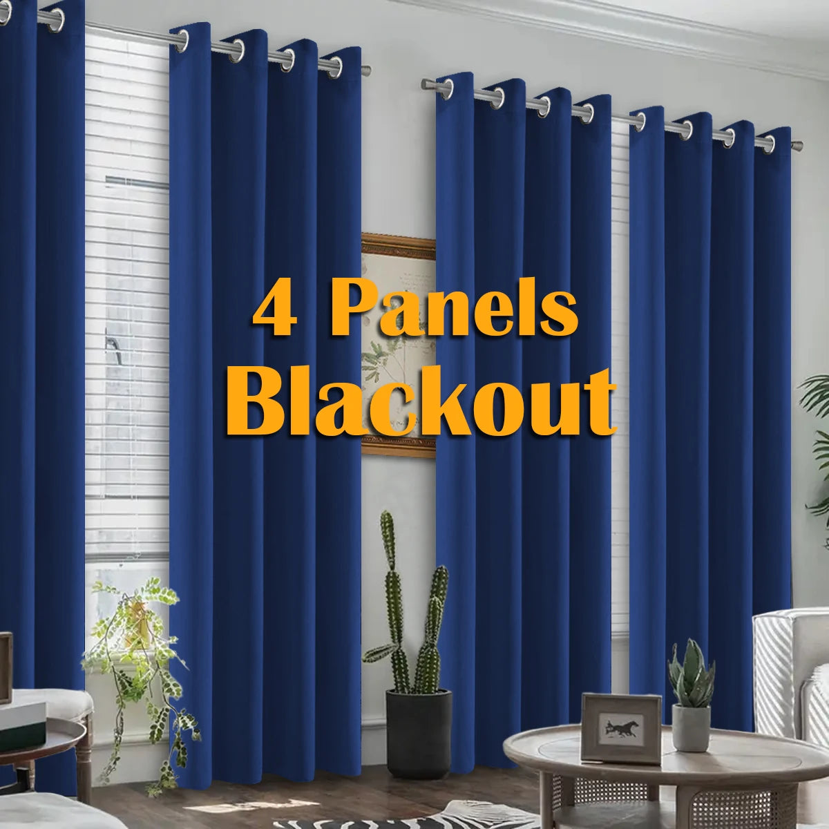 Premium Blackout Grommet Curtains With Heat Insulation And Light Blocking