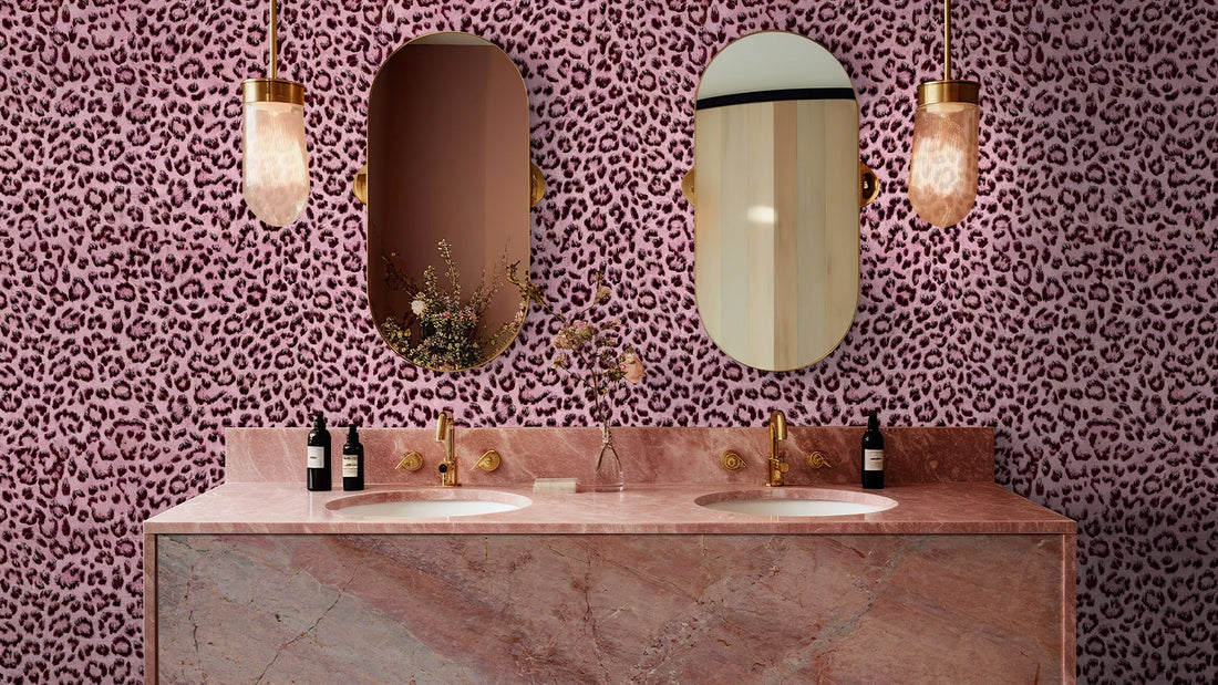 Peel And Stick Leopard Print PVC Wallpaper For Decor