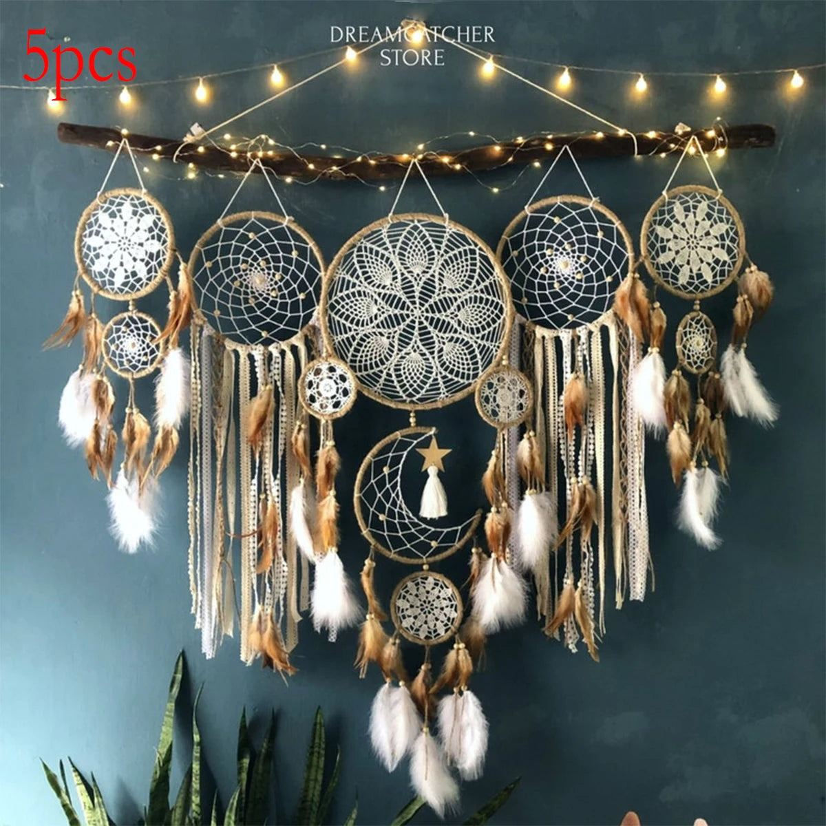 Handcrafted Dream Catcher Wall Decor Moon Dream Chaser Bohemian