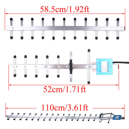 LYNNDM 19/20dBi Yagi Antenna 698-2700MHz N Female External Outdoor