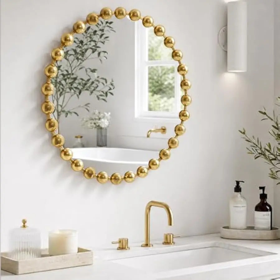 Madison Park Round Gold Mirror Wall Decor Metal Frame