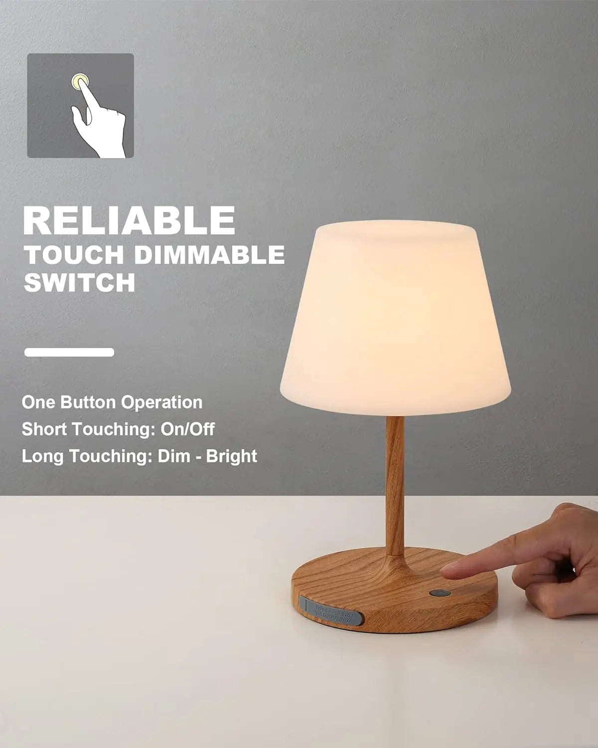 Waterproof Rechargeable LED Table Lamp With Touch Dimmable
