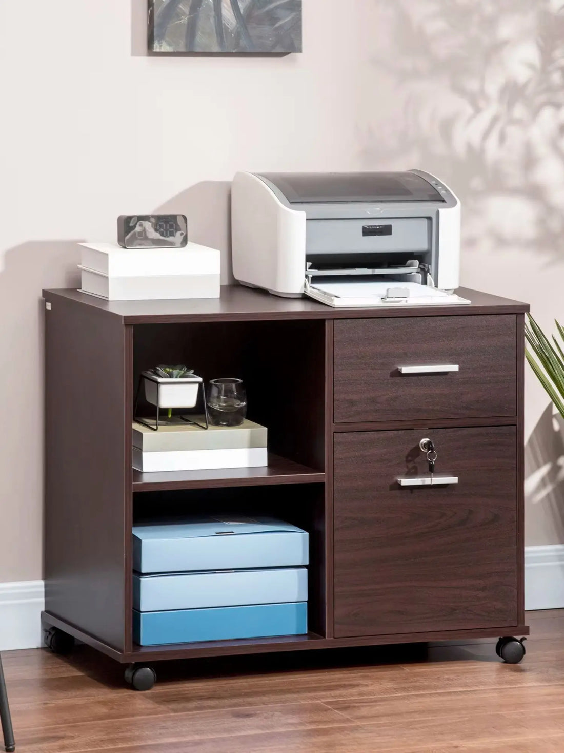 Homcom Modern Kitchen Pantry Storage Cabinet With Charging Station