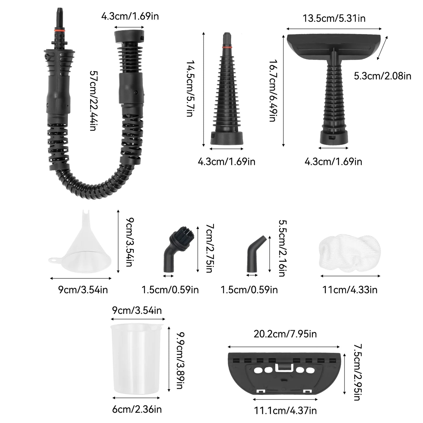Bymaocar Handheld Steam Cleaner 900-1050W 3 Bar Continuous Steam