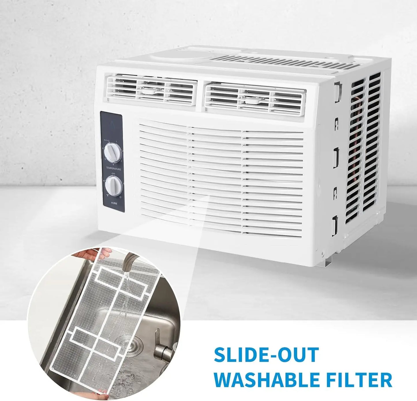 Acekool Window Air Conditioner With Remote For Small Rooms