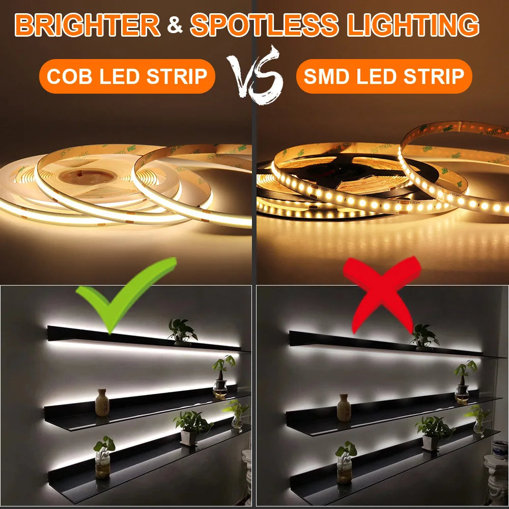 Cooleeon Tuya Smart Life COB LED Strip Light RGB Tape