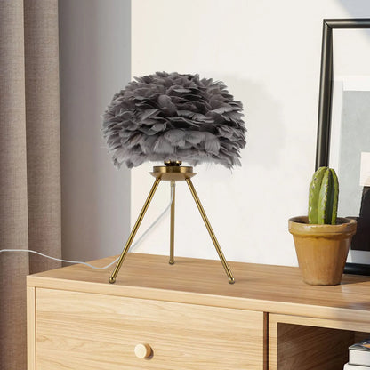 Feather Desk Lamp Tripod for Study and Living Spaces