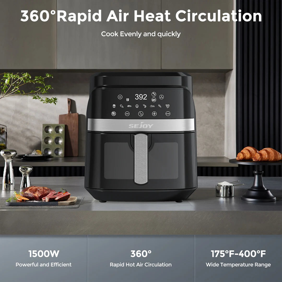 SEJOY 8 In 1 HighCapacityCountertop Air Fryer Oven