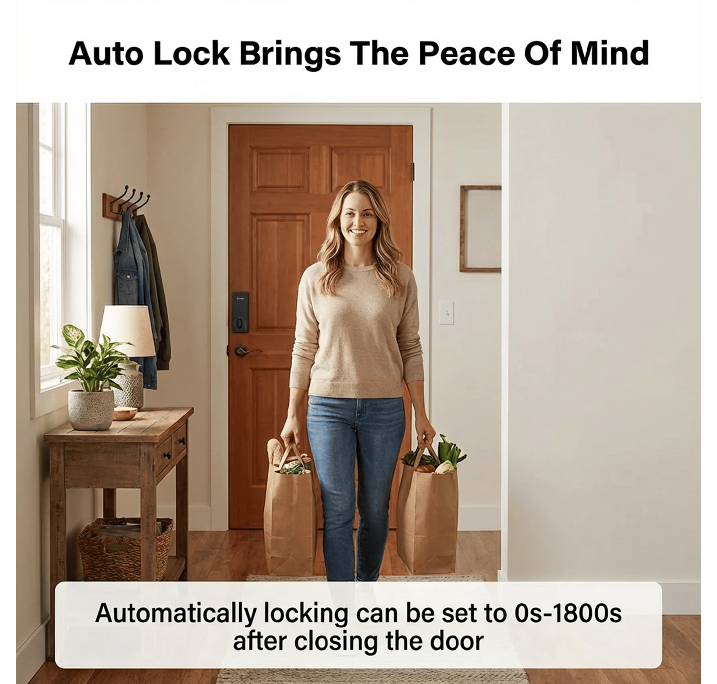 Jodays Smart Deadbolt Lock With Fingerprint, Keypad, App Control