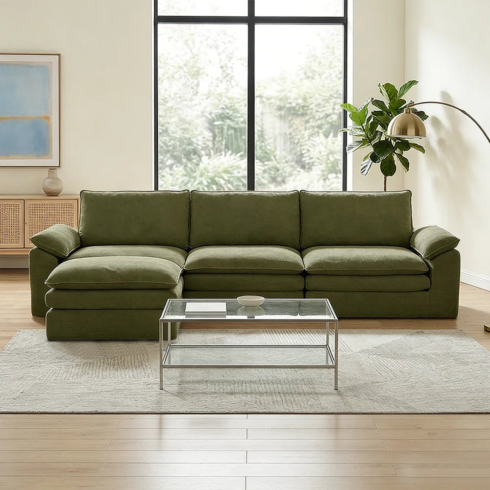 YQzyphyna Modern Cloud Modular L Shape Sofa Set With Pillows
