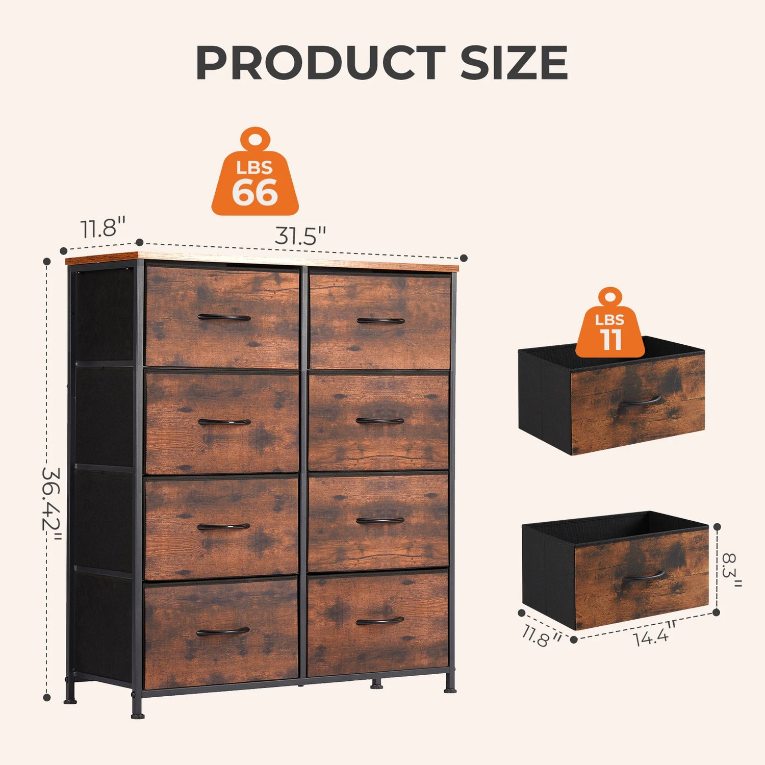 MCQ Eight Drawer Cabinet For Living Room Storage Furniture