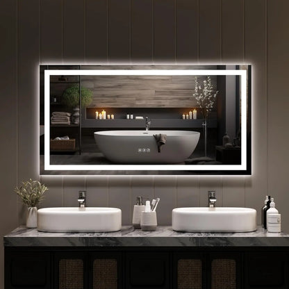TWISTER.CK LED Bathroom Mirror With Memory Anti Fog Dimmable